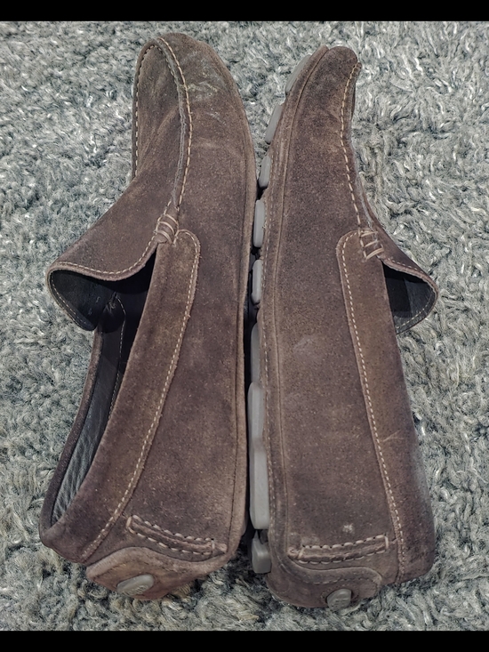 Ermengildo Zegna Men\'s Brown Suede Slip-On Loafers Size  7.5M main image 5